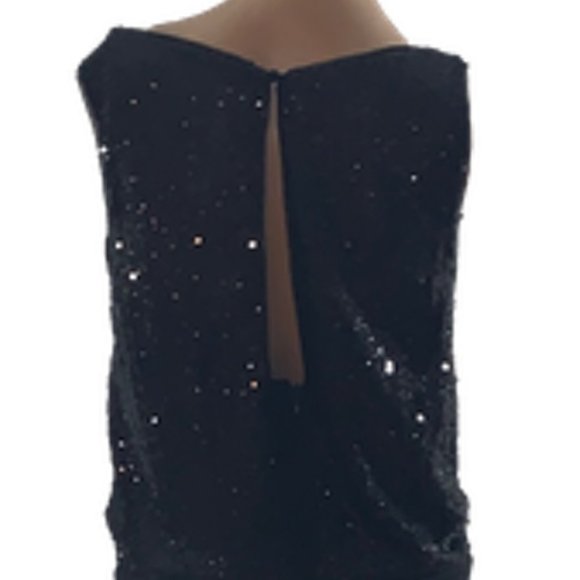 LIKE NEW RALPH LAUREN Blouson Sequin Black Gown - Picture 7 of 7